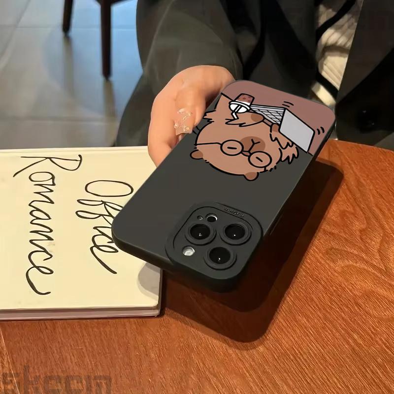 Funda de Teléfono con Estampado de Capibara de Dibujos Animados Para Samsung Galaxy S25 S24 S23 Ultra S22 S21 Plus S20 FE A55 A54 A35 A15 Funda Protectora Antigolpes