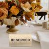 Señal de Reserva de Mesa de Metal para Banquete de Boda Iglesia Restaurante Hotel Decoración Señal Reservada Mesa Reservada
