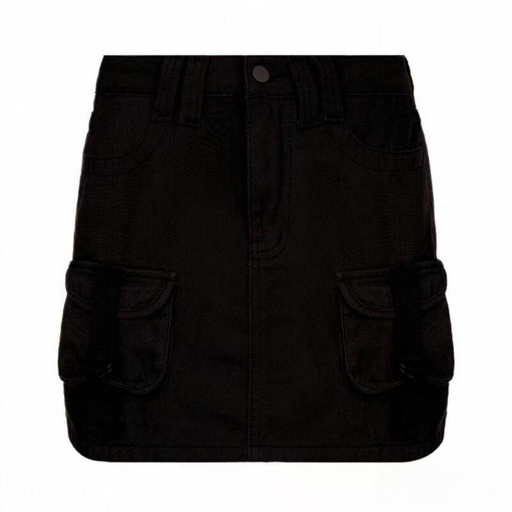 European & American Style Low-Waist Slim Hip Skirt - Autumn Solid Color