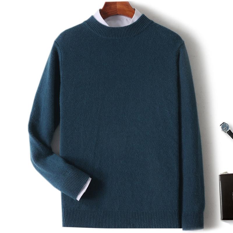 New cashmere sweater thickened semi-turtleneck pullover sweater with cashmere sweater men's inside