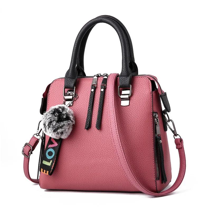 Fashi Crossbody Bags Women PU Leather Shoulder Messenger Bag for Girls Ladies Phe Purse Zipper Ornaments Tote Bag