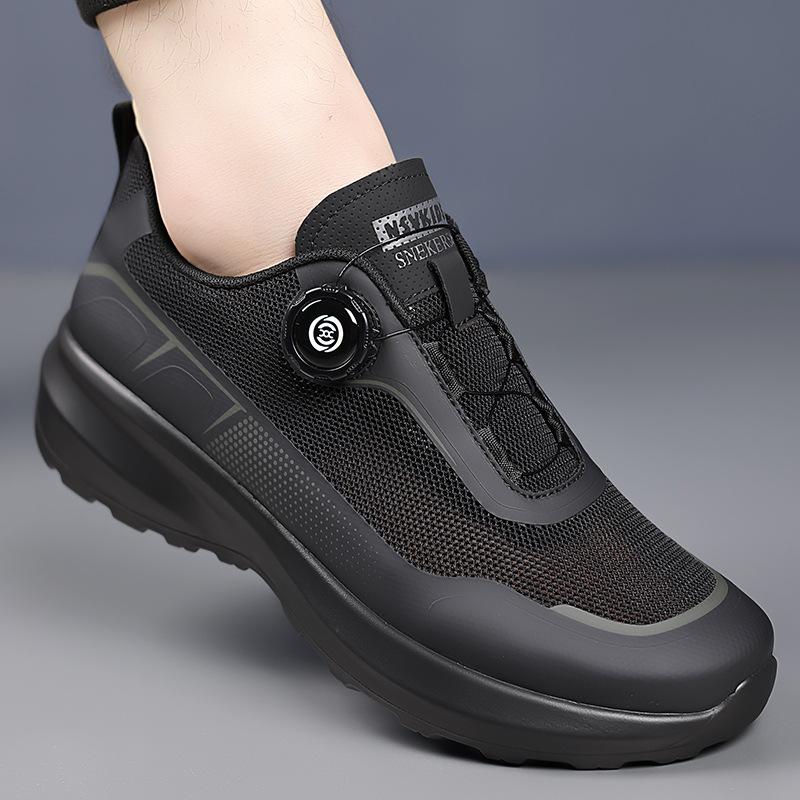 Men's Shoes 2025 Summer Platform Rotating Button Sports Trendy Shoes Men's Mountaineering Dad Shoes Winter Velvet Outdoor Soft Sole