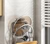 Wall-Mounted Punch-Free Kitchen Rack - Multi-Function Storage for Pot Lids & Chopping Boards