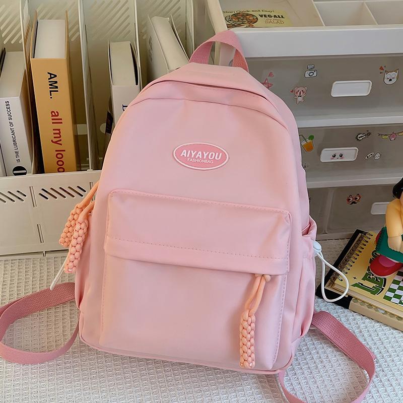 Kindergarten Elementary School Girl Children's Spring Outing Small Backpack Solid Color Cute Backpack