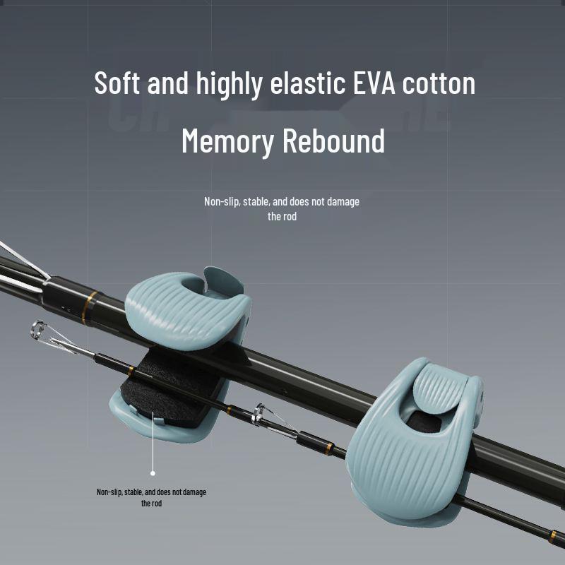Fishing Rod Protective Strap and Storage Clip - Multifunctional Lure Holder and Binding Fixator.