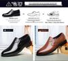 Genuine Dragonfly Men's Comfortable Leather Wedding Shoes, Soft Cowhide, Lightweight, Height-Enhancing, Casual Style.