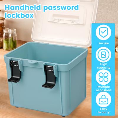 Combination Safe Box Large Capacity Document Safe Box with Combination Lock Portable Locking Organizer for Home Office Traveling