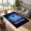 Warrington Wolves FC Printed Crystal Velvet Rug Non‑Slip Crystal Velvet Carpet For Sofa Bedroom Indoor Home Decoration