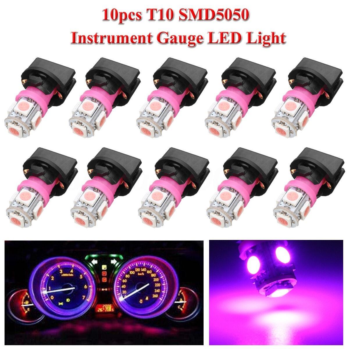 

Instrument LED Bulbs Lamp Light Purple T10 194 10Pcs