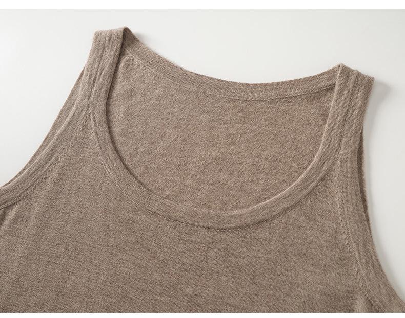Women's Fine Spun Cashmere Camisole: Slim Fit, Sleeveless, Round Neck Tank Top