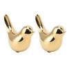 2Pcs Electroplated Ceramic Bird Decoration Nordic Style Modern Abstract Bird Figurine Home Desktop Decoration Gifts