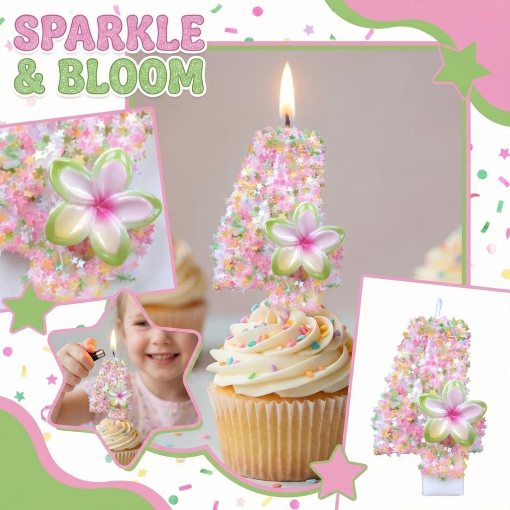 Fashion Cartoon Creative Birthday Candles Party Digital Candles