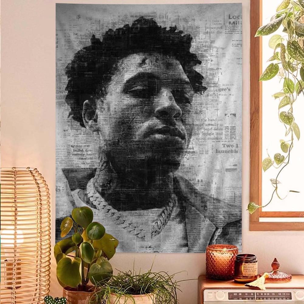 

Singer YoungBoy Never Broke Again Hanging Bohemian Tapestry Cheap Hippie Bohemian Wall Tapestries Mandala Wall Hanging Decor 74x94cm(29x37in)