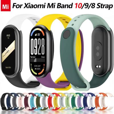 Sport-Silikonarmband für Xiaomi Mi Band 10/9 NFC Ersatzarmband für Xiaomi Mi Band 8/9 Smartwatch Armband Zubehör
