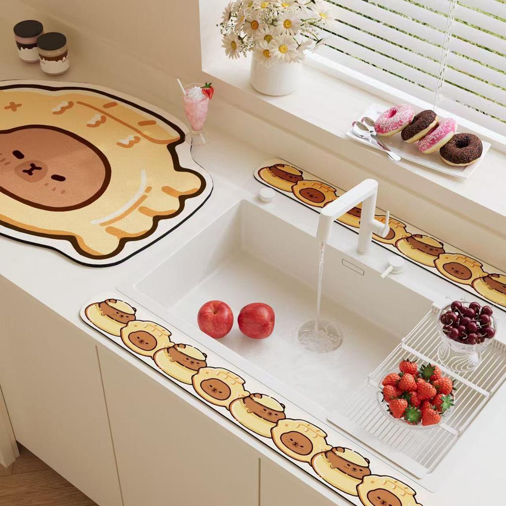 Crayon Shin-chan Diatom Mud Sink Draining & Splash Guard Mat