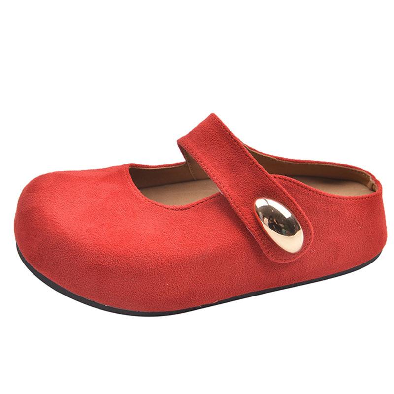 Niche retro baotou wearing half slippers women's spring and summer temperament with skirts Mary Jane
