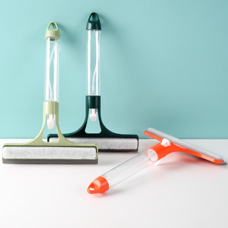 3 w 1 Ściągaczka do czyszczenia okien Wielofunkcyjna wycieraczka do szkła i luster z butelką ze spryskiwaczem Ściereczka z mikrofibry Domowe narzędzia do czyszczenia samochodu