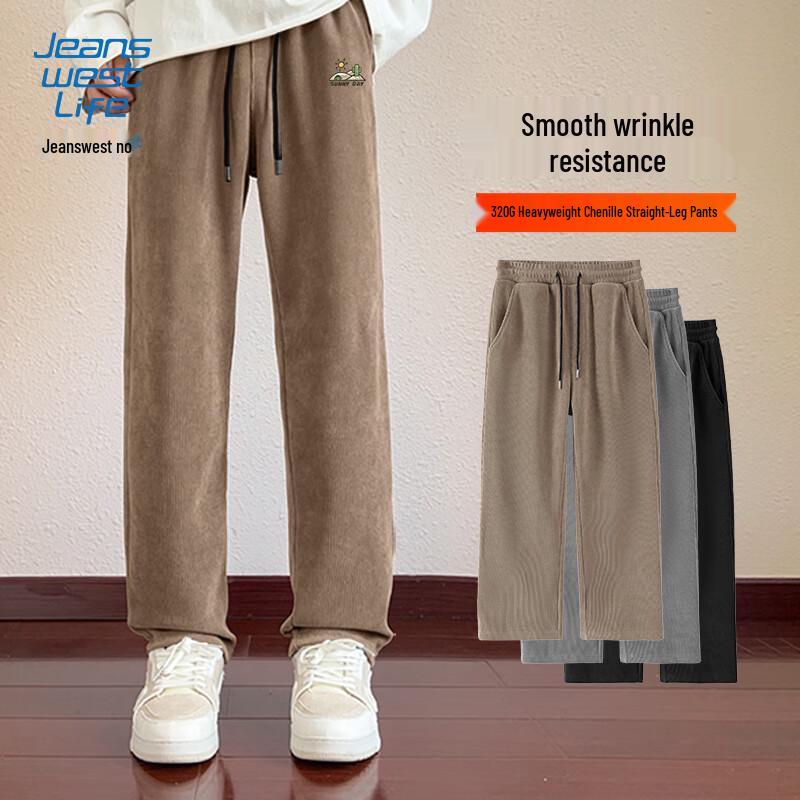

JEANSWEST LIFE Men s Straight Leg Chenille Casual Pants 2XL