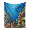 Cartoon tropische Fische digital bedruckt Polyester Schlafzimmer Samt Flanell Decke Vlies weiche Sofadecken für Betten