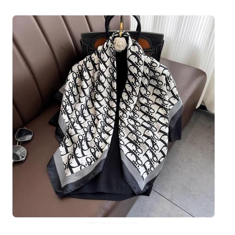 HANDUNYOU Французский Квадратный Шарф в Полоску в Стиле OL