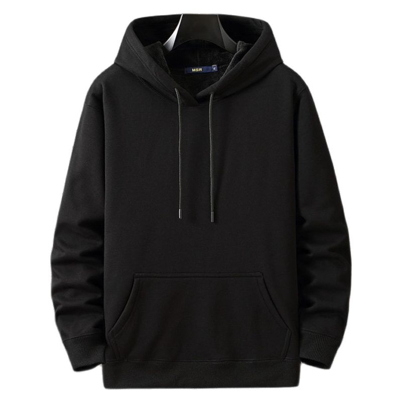 

800GSM Тяжелый модный мужской с капюшоном, новый осенне-зимний повседневный толстый хлопок, большие размеры L-12XL, топ, однотонный толстовка с капюшоном