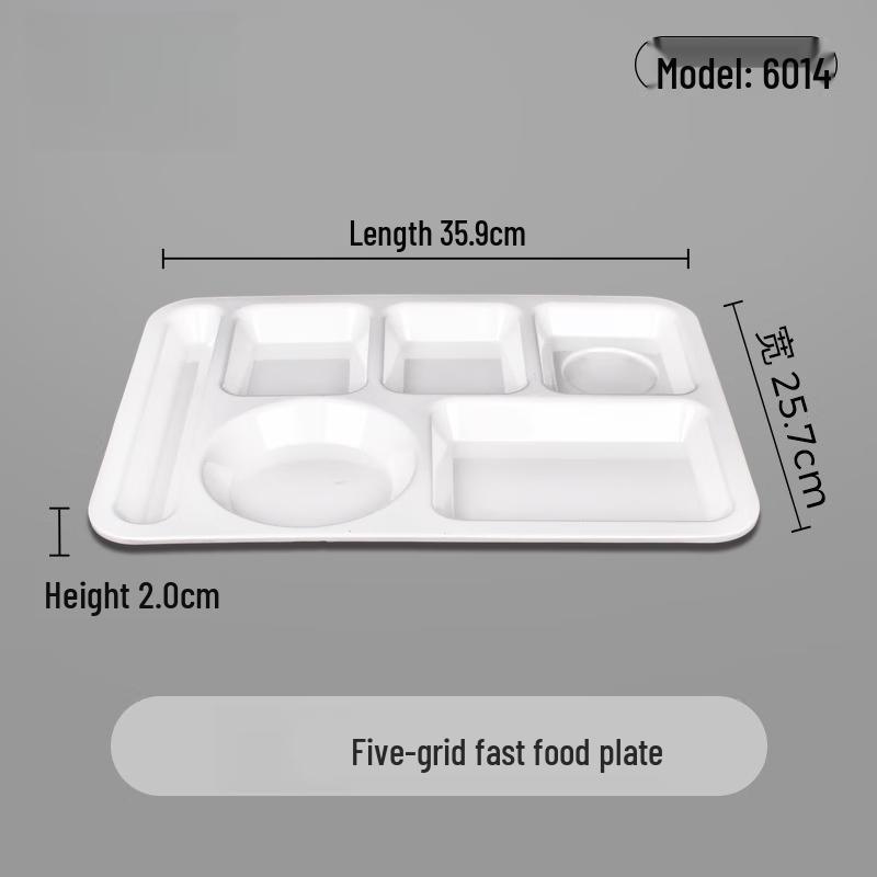 Melamine Multi-Compartment Fast Food Tray