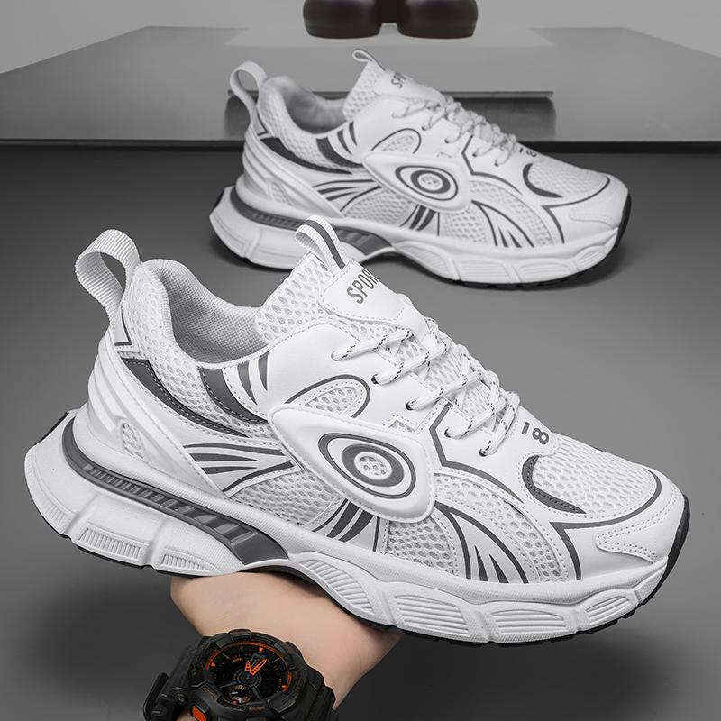 Thick AndComfortable Versatile Sports Shoes 2024 New Mesh Breathable Shoes Men's Sports Running Leisure Fitness Vulcanized Shoes