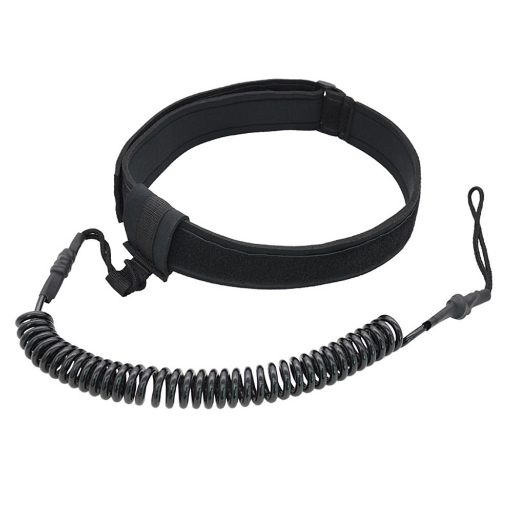 

6mm Wrist Surf Leash TPU Spring Rope Surfing Waist Rope Replacement Leash Waist Belt for Surfing/Standup Paddle Board/Kayak чёрный