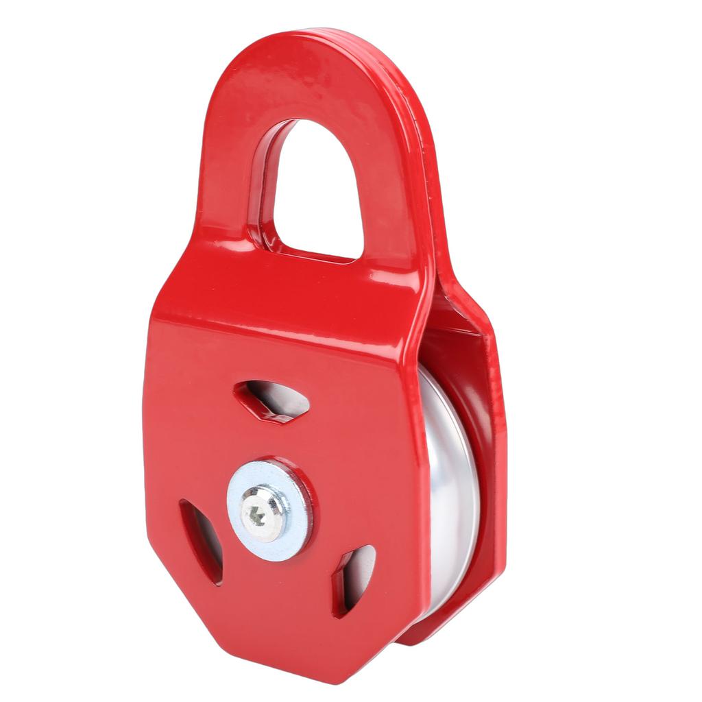 Bloco de Polia de Reboque 8 Toneladas Vermelho Resistente Multifuncional Bloco de Polia de Reboque para Caminhão Trator ATV UTV