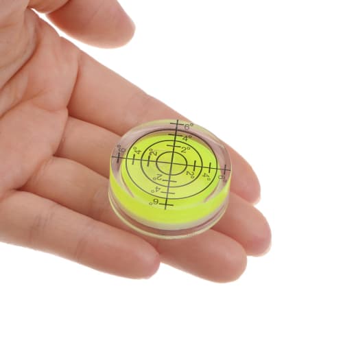uxcell Round Bubble Level, 32x12mm, Mini Circular Bullseye Level for Camera Tripods, Telescopes, Workshops, Turntables, and Picture Frames, Lime