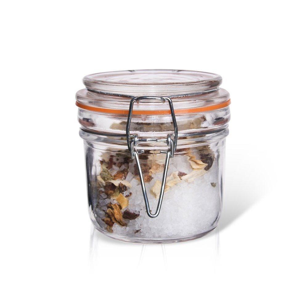 Patent Glass Kitchen Container Jar with Food Clip 220 ml