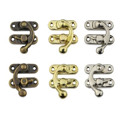 12 Stück Leder-Basteltasche, dekorativer Schmuck, Geschenk, Wein, Holzkiste, Haspe, Riegelhaken