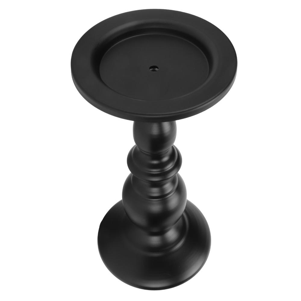 Polished Surface Pillar Candle Holders Iron Metal Candle Stand Home Decoration