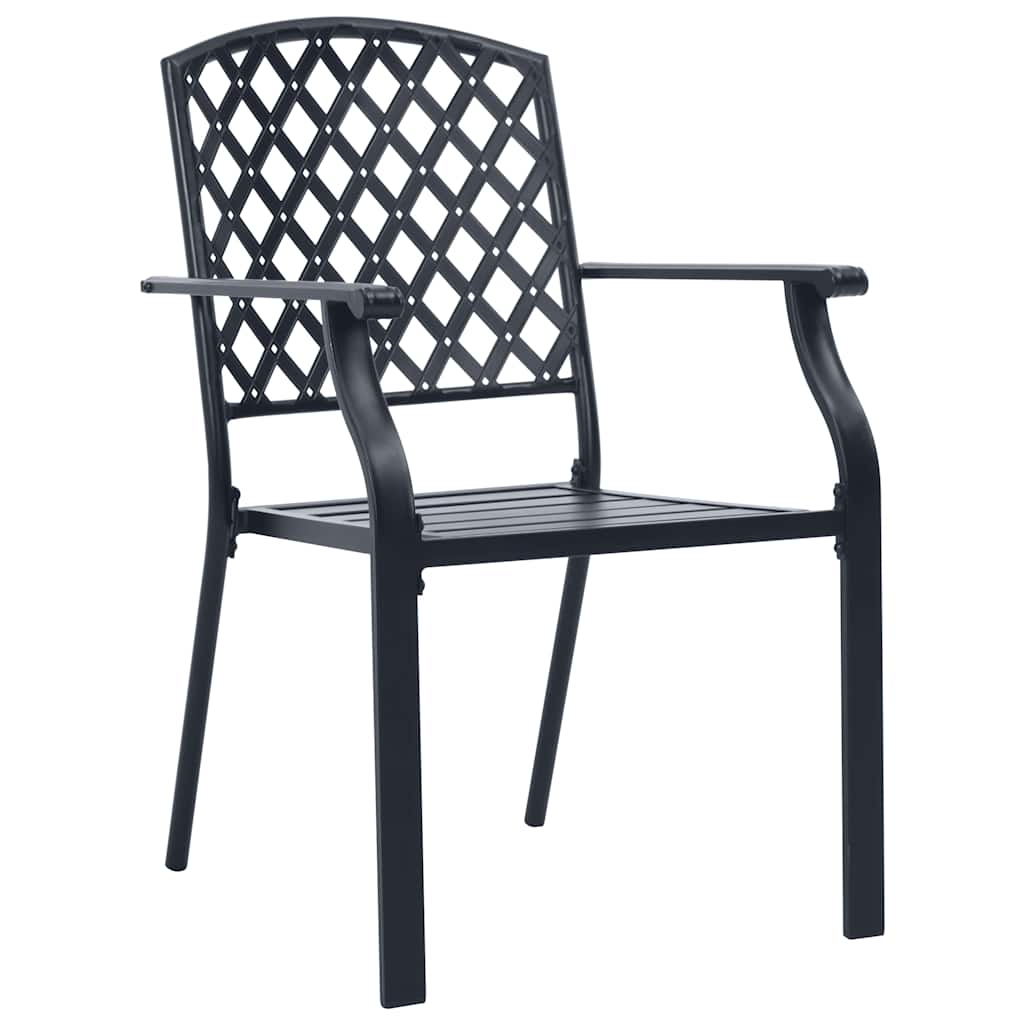 Outdoor Dining Set 7 pcs Anthracite Powder Coated Steel