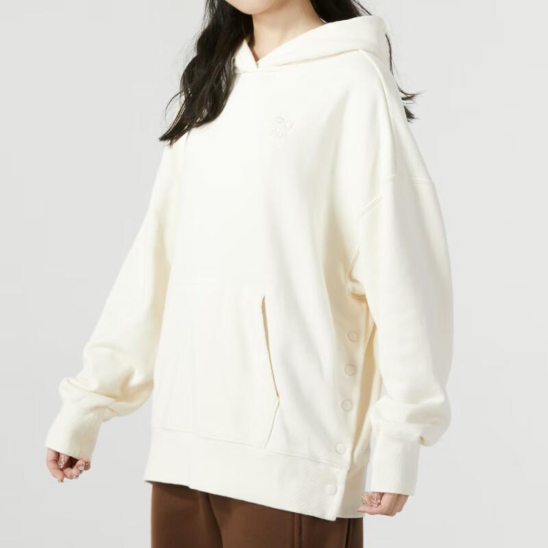 Puma Sports Running Fitness Casual Hoodie Women Hoodies White 537646-65