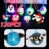 120PCS Halloween Glow Necklace Scary Sparkle props Children Sparkle Necklace Halloween Party decorations Christmas decorations