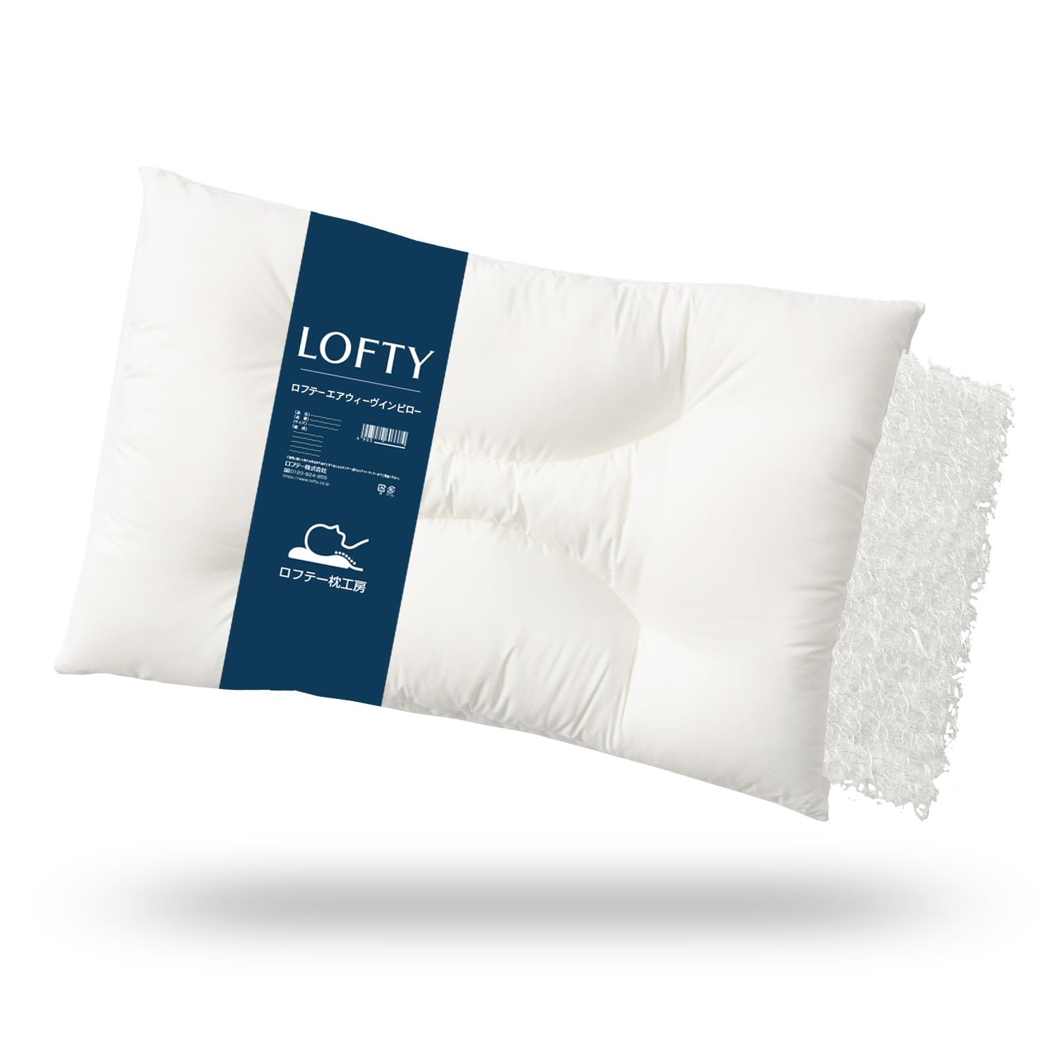 

LOFTY Pillow [For Quality Sleep] LOFTY Airweave In-Pillow [LOFTY Fit x Airweave Support] Stable Fit Washable Deep Sleep Neck and Shoulder Support