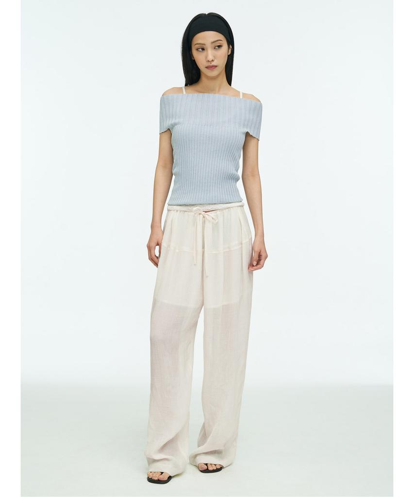 Anggae Peplum Pants Ivory