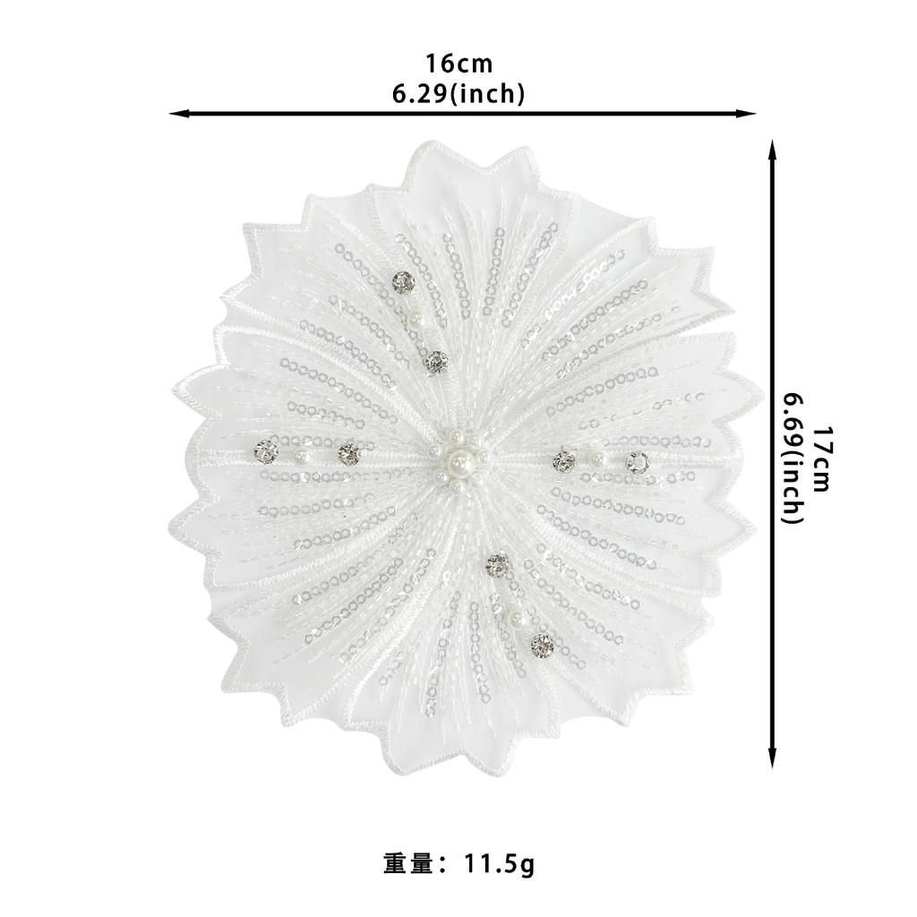 Exquisite Multi-Color Handmade Beaded Rhinestone Embroidered Flower Dress Top Bag Decorative Cloth Sticker Accessories