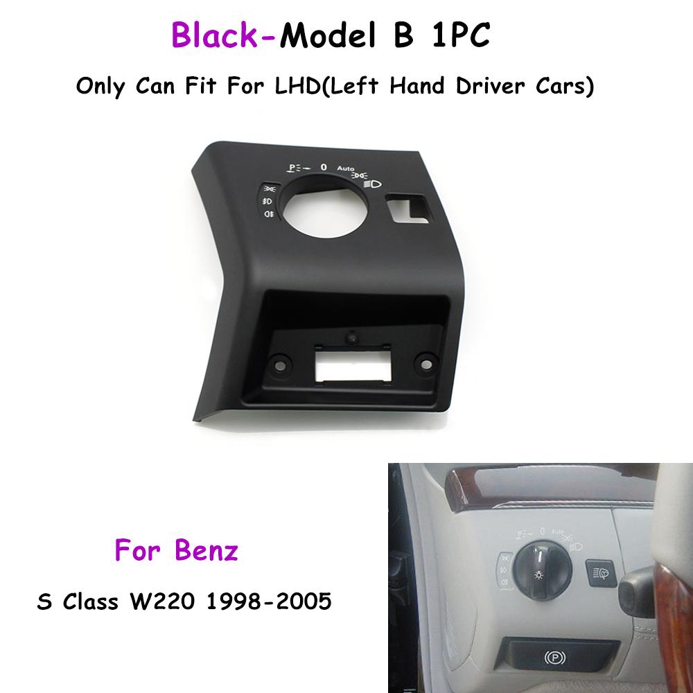 W220 LHD Car Front Dashboard Headlight Switch Control Cover Trim For Mercedes Benz S Class S430 S350 S280 S500 S600 1998-2005