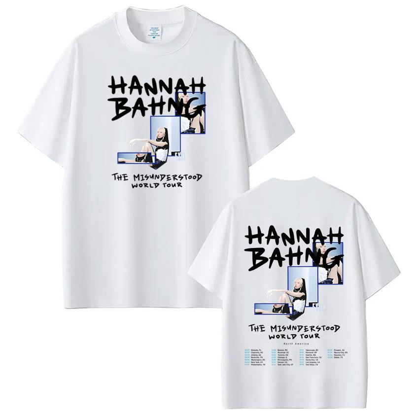2025 Léto Hannah Bahng The Misunderstood World Tour Tričko Grafická Trička Populární Ženy Muži 100% Čistá Bavlna Potiskované Tričko