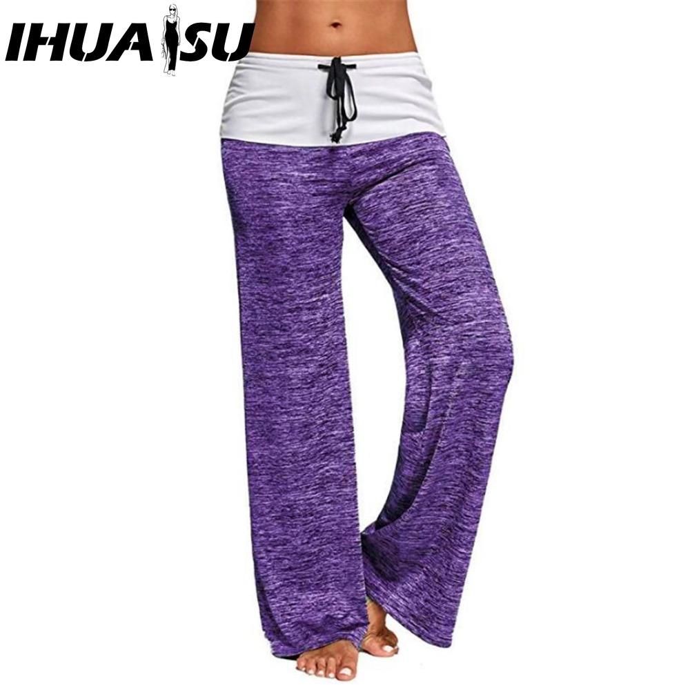 

IHUASU Женские модные повседневные однотонные брюки и капри с принтом XXL фиолетовый