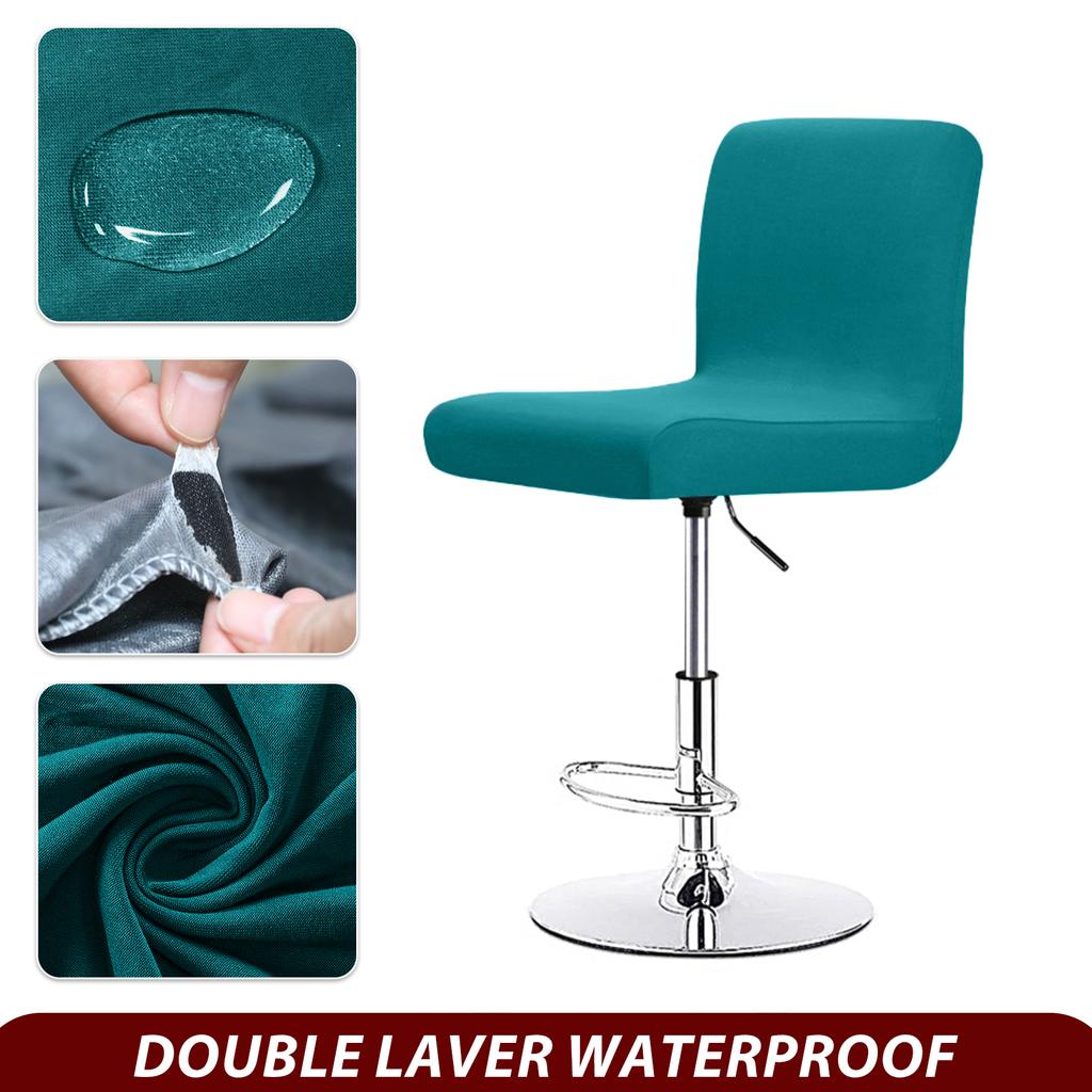 Real Waterproof Fabric Bar Chair Cover Stretch Short Back Chair Cover Washable Cheap Spandex Covers For Home Hotel Banquet Decor