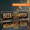 Retro Metal Wall Art for Home Office Beer Bar Decor