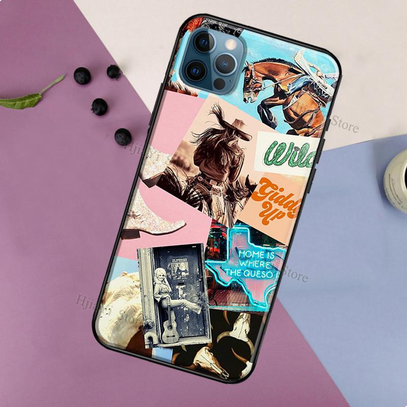 

Эстетический мягкий чехол в стиле Western Cowboy Boho для iPhone 12 13 Mini 11 Pro Max XR X XS Max SE 2020 7 8 Plus, чехол для телефона iPhone 12