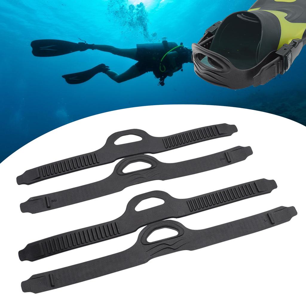 1Pair Scubas Diving Snorkeling Swim Fin Strap Fin Replacement Buckle Strap Adjustable Underwater Fin Buckle Strap