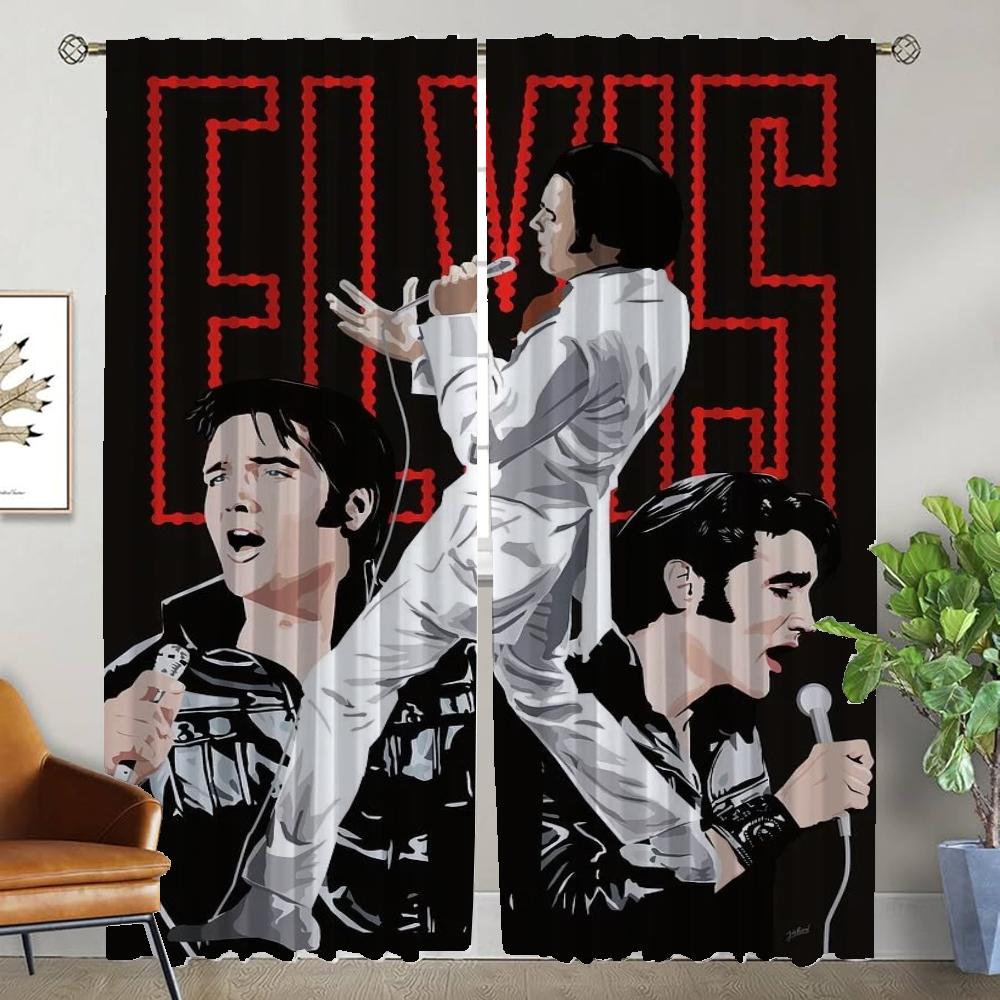 Elvies Window Curtain for Room 2 Panel Tulle for Bedroom Blackout Curtains Shades Partition Halloween Decoration Living Kitchen