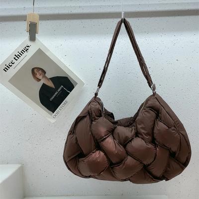 Γυναικεία τσάντα sacolas με επένδυση, μεγάλη, σχεδιασμένη τσάντα ώμου, πολυτελής τσάντα από βαμβάκι και νάιλον