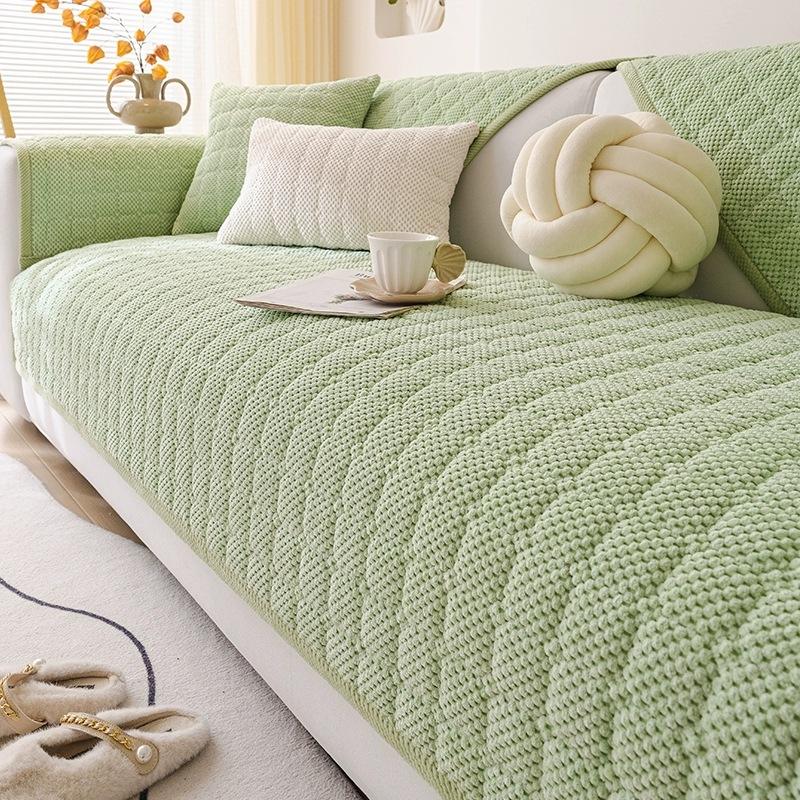 Corduroy Sofa Cushion Four Seasons Universal Quilted Seat Cushion  New Simple Non-Slip Sofa Cover Cover Cloth Towel