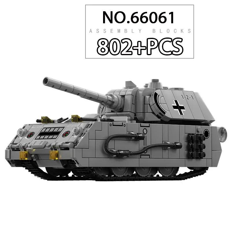 

2024 WW2 Germany Military Tank Building Block Set Panzer VIII Maus Super Heavy Tank Scale Model Elephant Tank Destroyer Block Bricks Toy Gift Presents
